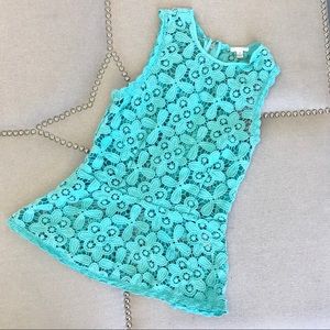 Teal Crochet Summer Top